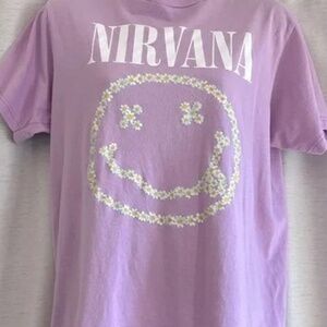 Nirvana Smiley Daisy Shirt Juniors Large